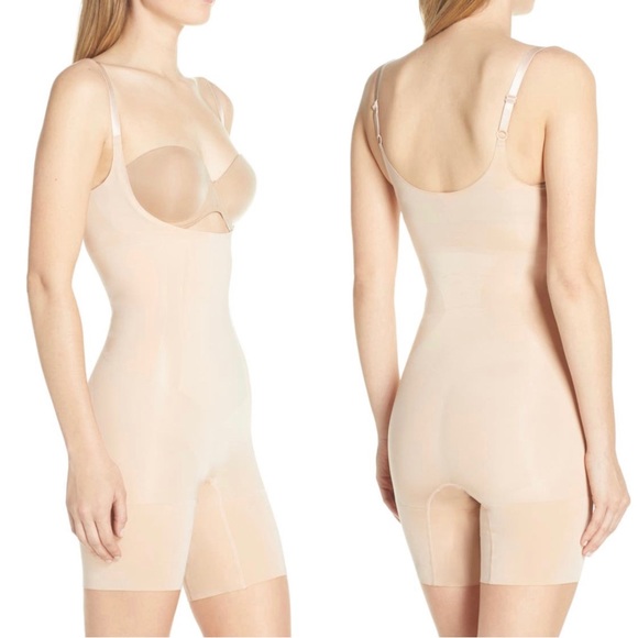 SPANX💕On Core Open-Bust Mid-Thigh Bodysuit Size L - Picture 2 of 12